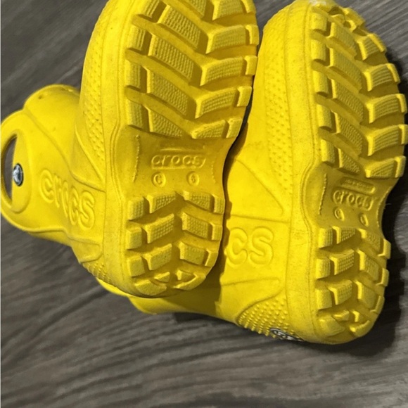 CROCS unisex-child Handle It Kids Rain Boots size C6 Yellow - Picture 3 of 6